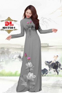 Vải áo dài hoa sen 1750 AD 1750